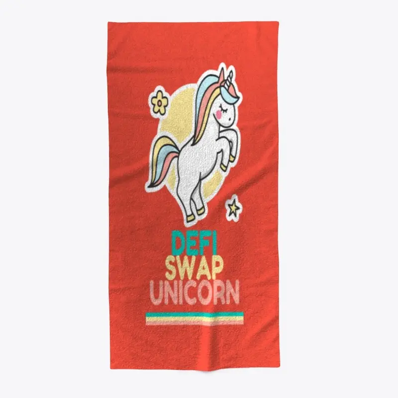 Defi Swap Unicorn Beach Towel