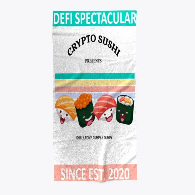 Crypto Sushi Beach Towel