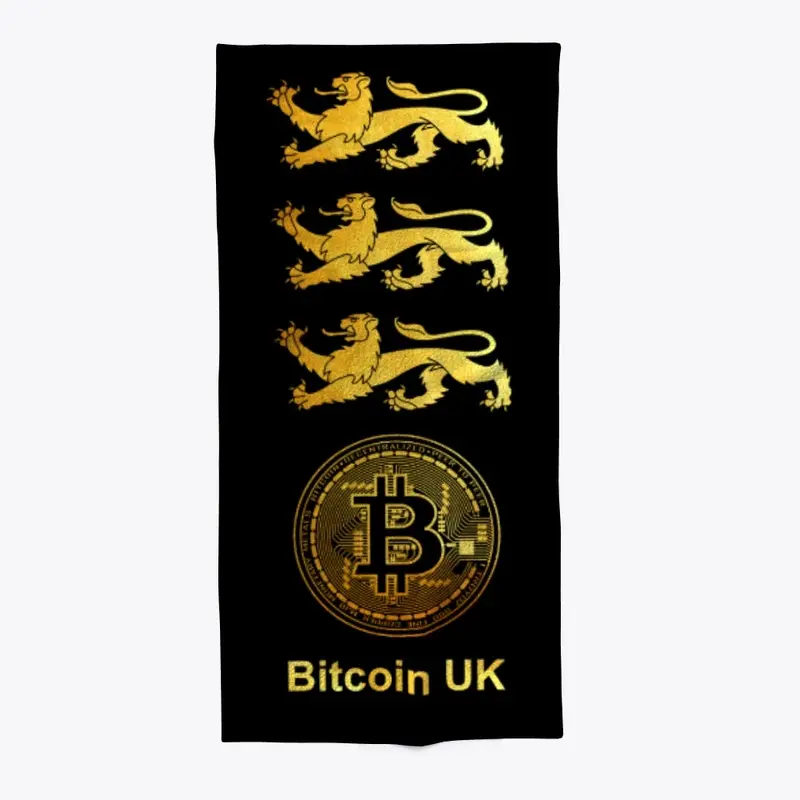 V2 Bitcoin UK Beach Towel