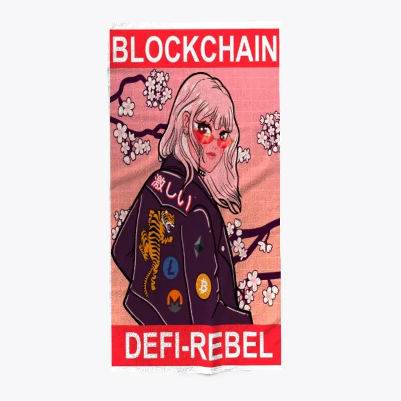 Blockchain Defi Rebel Beach Towel